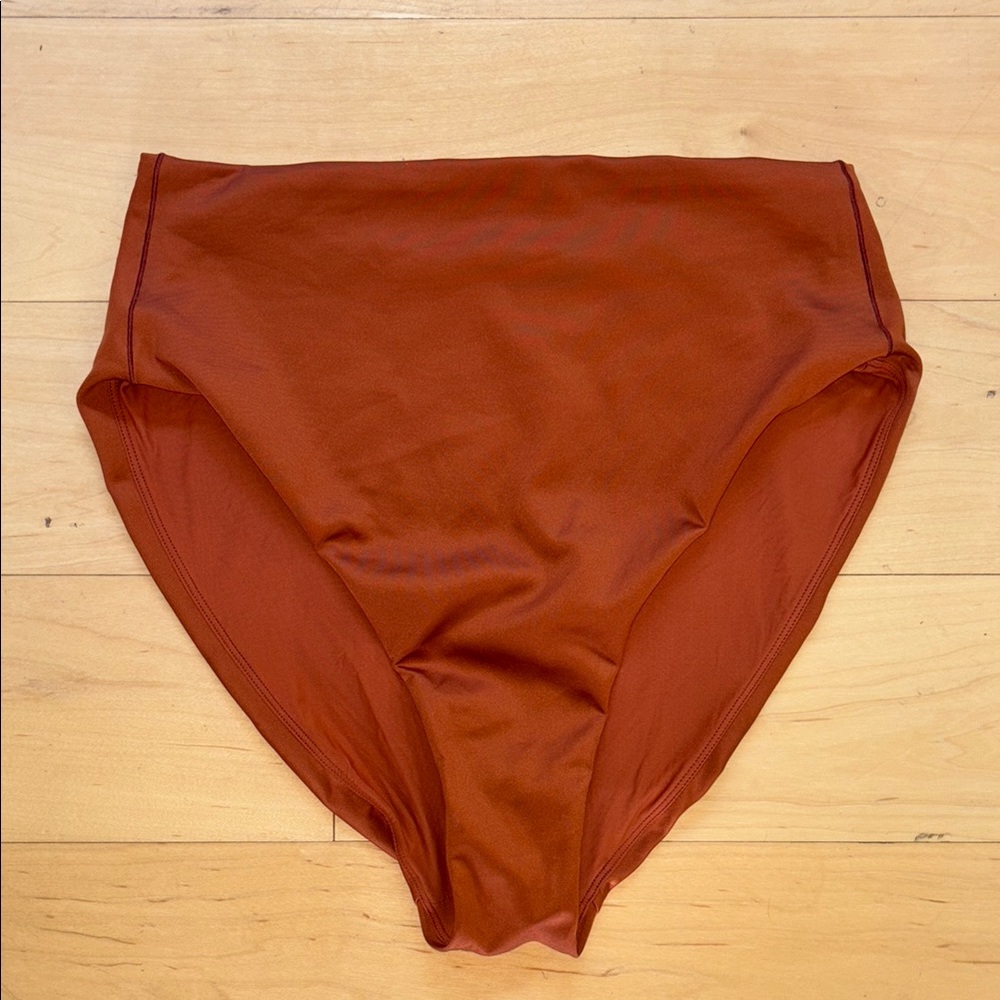 Rust High-Waisted Bikini Bottom
